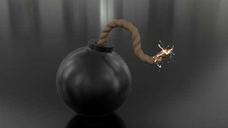 Bomb-cartoon-toon-fuse-burning-lit-timer-sparks-sphere-ball-loop-4k
